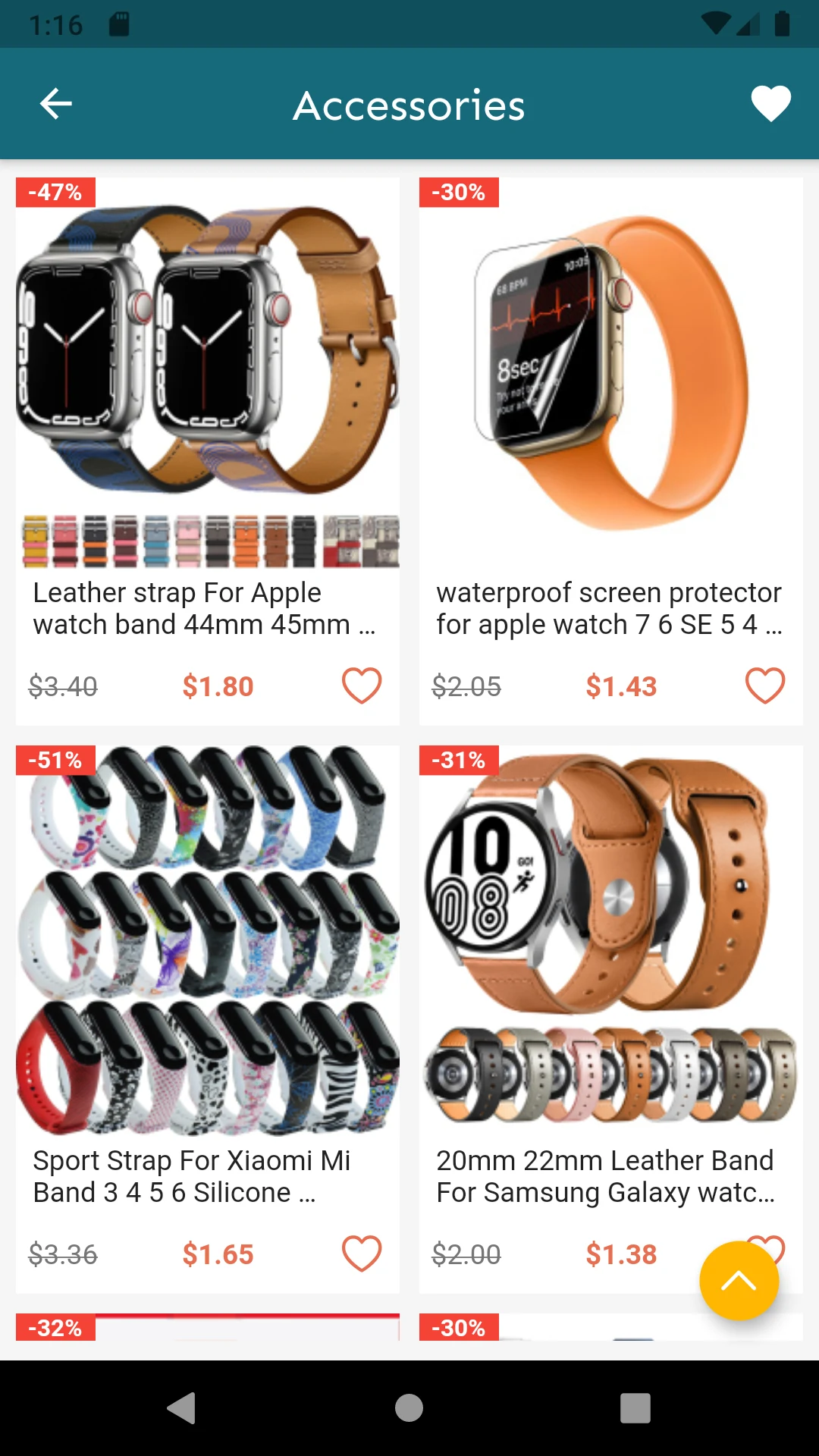 Watches & smartwatch shopping screenshot