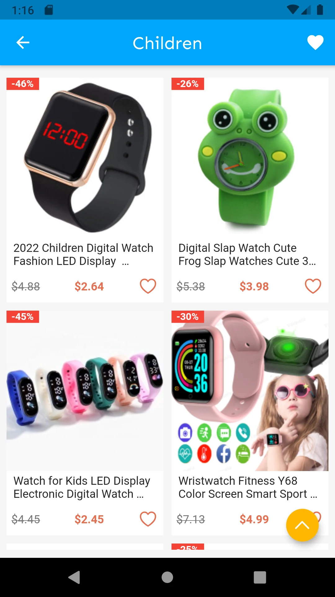 Watches & smartwatch shopping screenshot