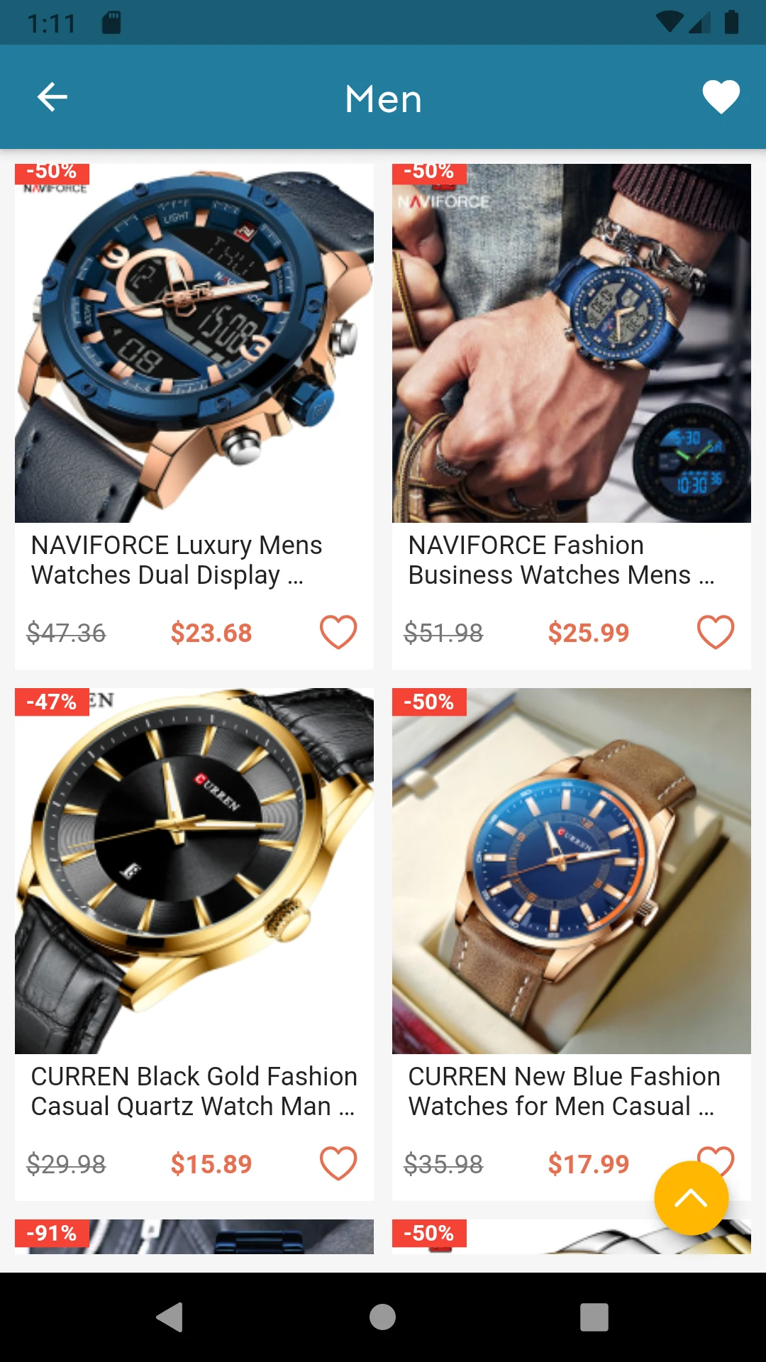 Watches & smartwatch shopping screenshot