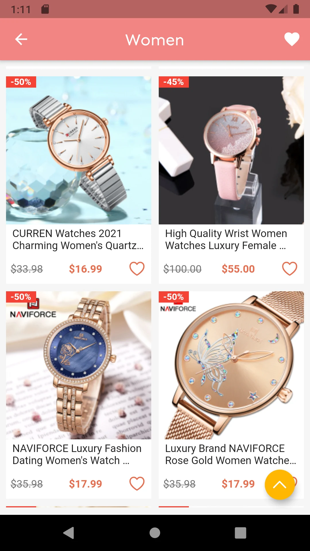 Watches & smartwatch shopping screenshot